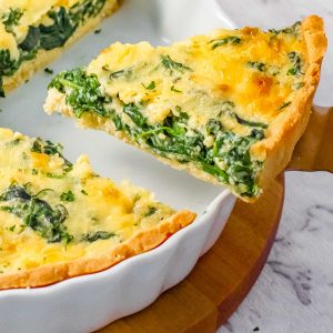 Keto Spinach Quiche with Crust