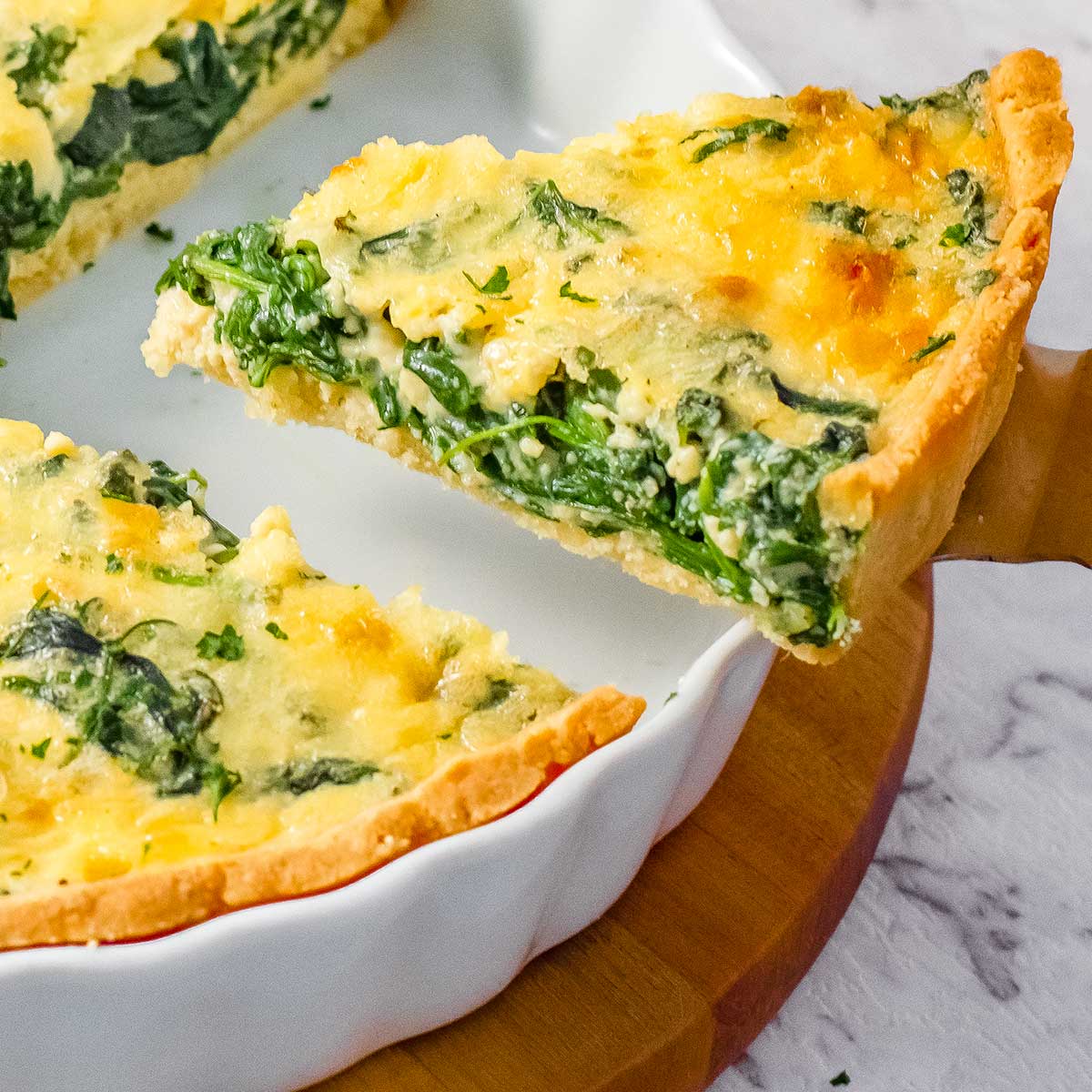 Best Keto Spinach Quiche with LowCarb Crust