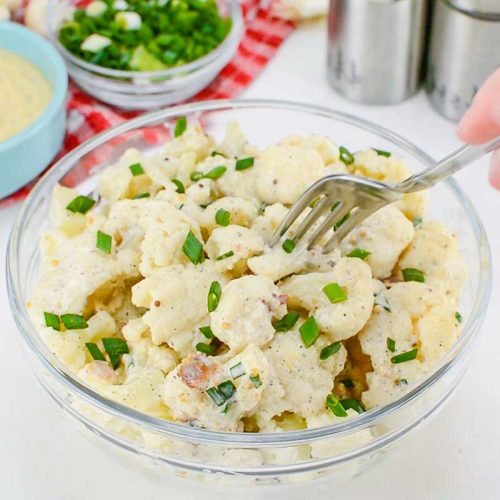 Easy Keto Cauliflower "Potato" Salad Creamy, Low Carb Delight
