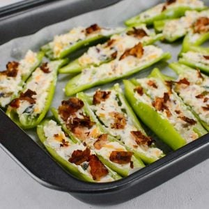 Keto Jalapeno Poppers in a baking tray