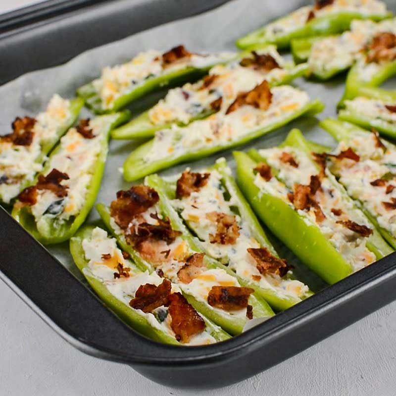Keto Jalapeno Poppers in a baking tray