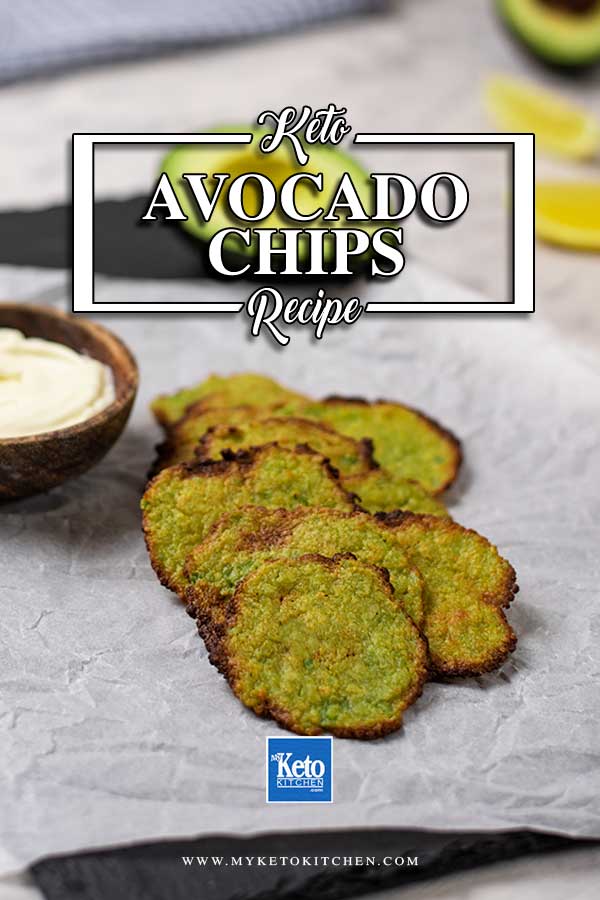 Keto Avocado Chips on a platter