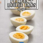 Perfect Boiled Eggs on a grey surface