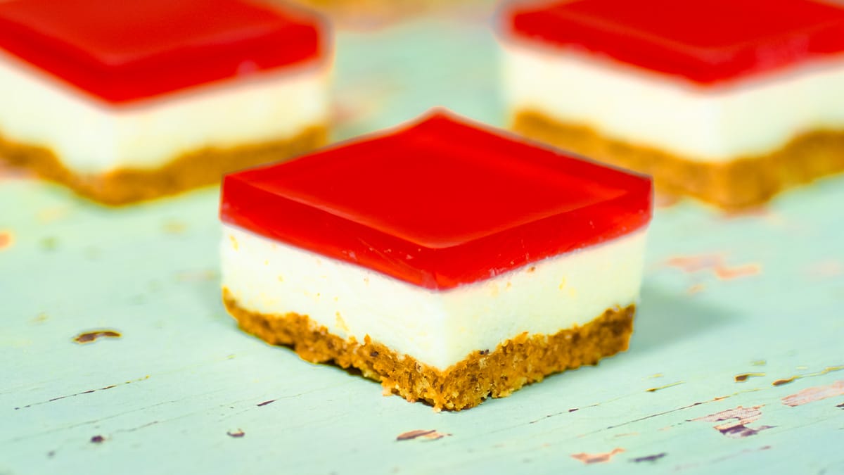 Keto Jelly Slice Strawberry Cream My Keto Kitchen