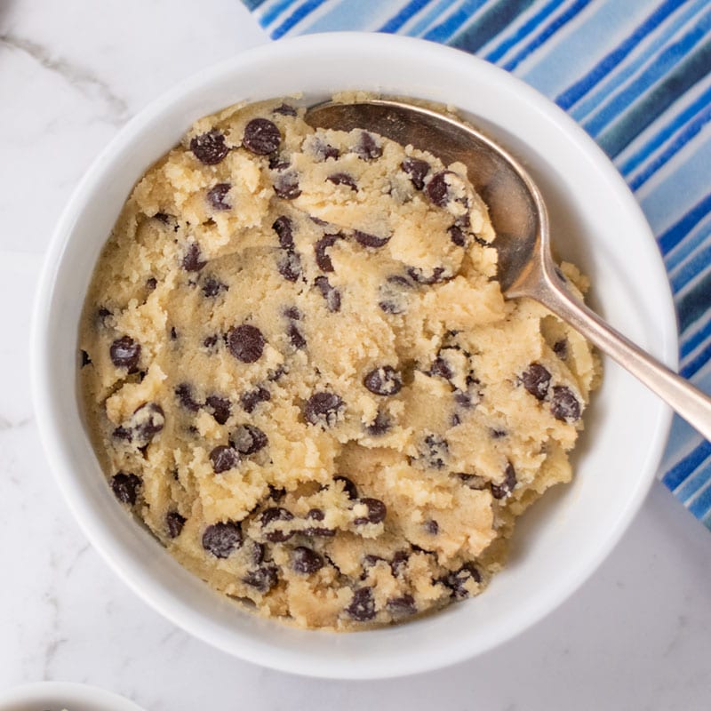 Keto Cookie Dough in a bowl