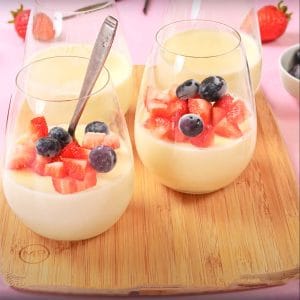 Keto panna cotta in glasses