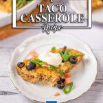 Low Carb Taco Casserole on a plate