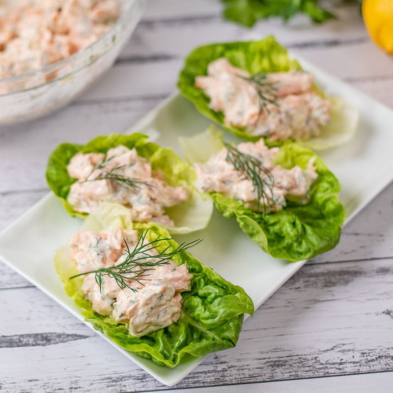 5. Keto Salmon Salad Wraps