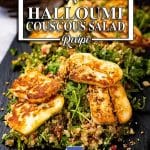 Keto Halloumi Salad with Delicious Cauliflower Couscous.