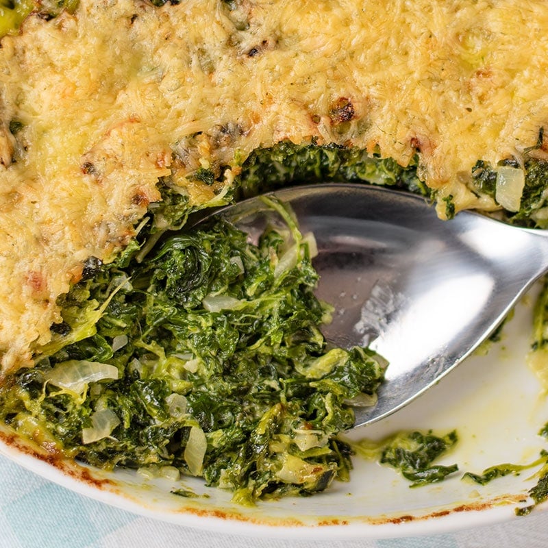 Keto Spinach Gratin