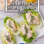 Low Carb Salmon Salad Wraps