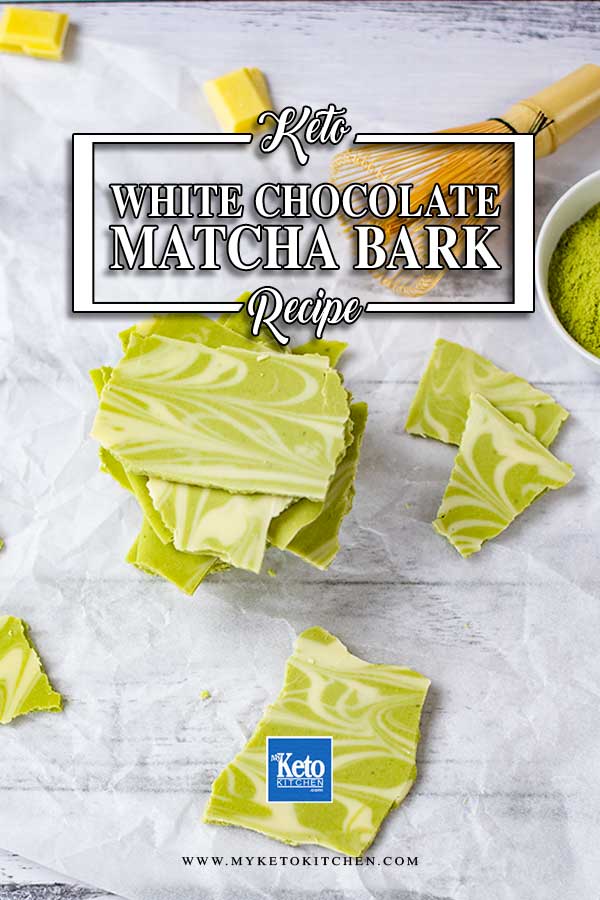 Sugar-Free White Chocolate Matcha Bark