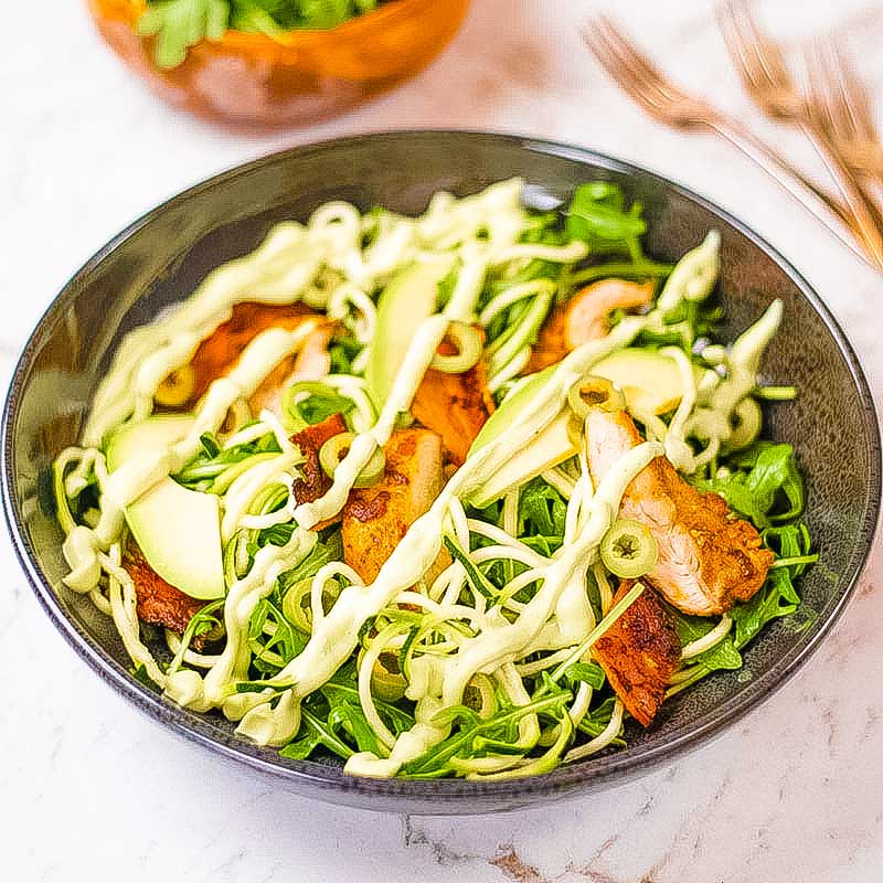 Keto Chicken Zoodle Salad