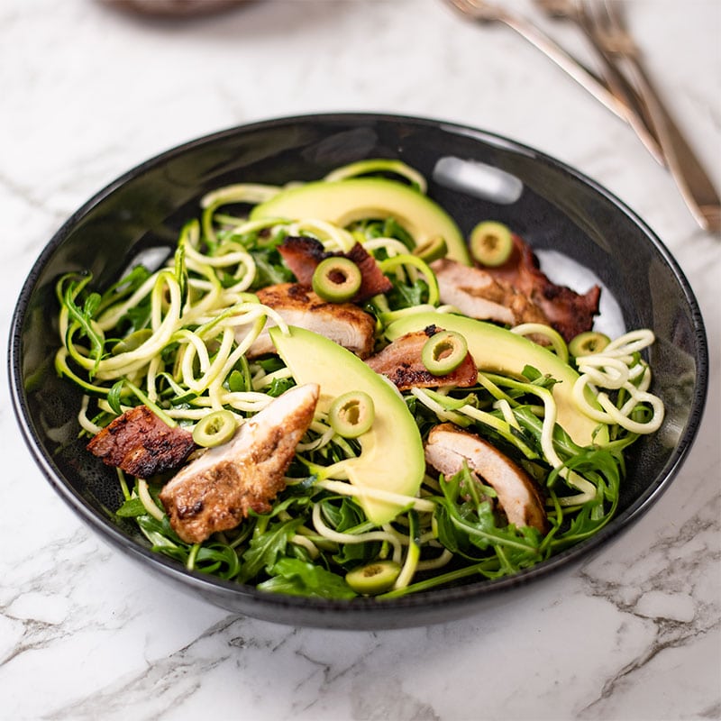 Keto Chicken Zoodles Salad