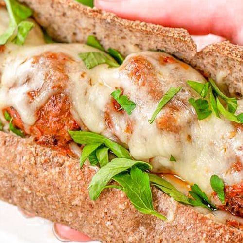 keto meatball sub sandwich