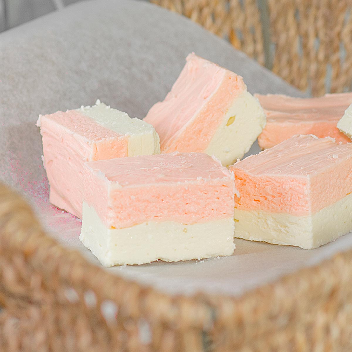 Keto Vanilla Strawberry Fudge