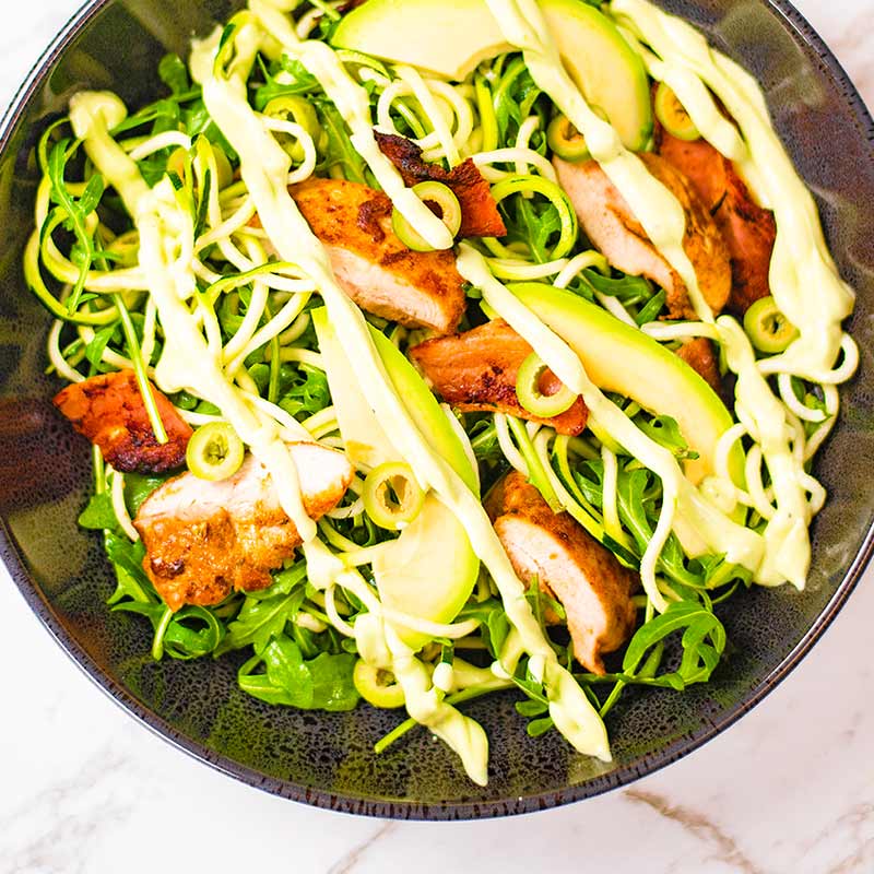 Keto Chicken Zoodles Salad My Keto Kitchen
