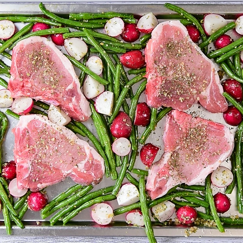 Sheet Pan Ranch Pork Chops Ingredients