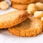 Keto Macadamia Nut Cookies on a plate