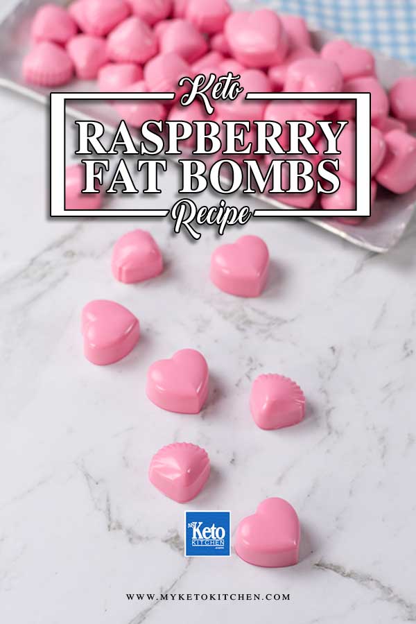Sugar-Free Raspberry Fat Bombs on a marble table