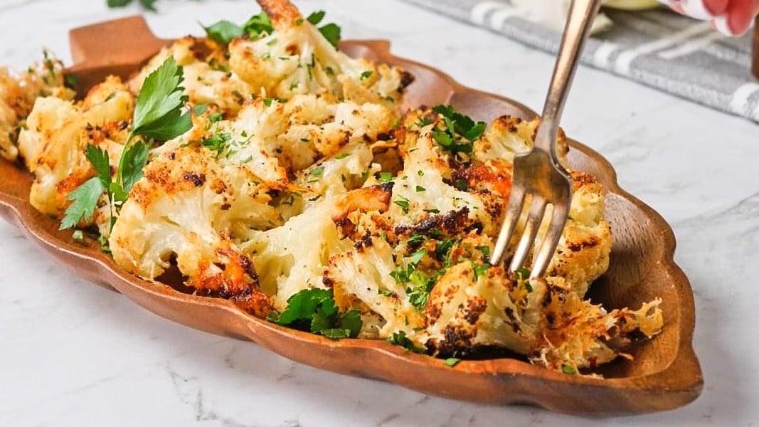 The Best Roast Cauliflower Recipe Crunchy & Cheesy Keto Side Dish