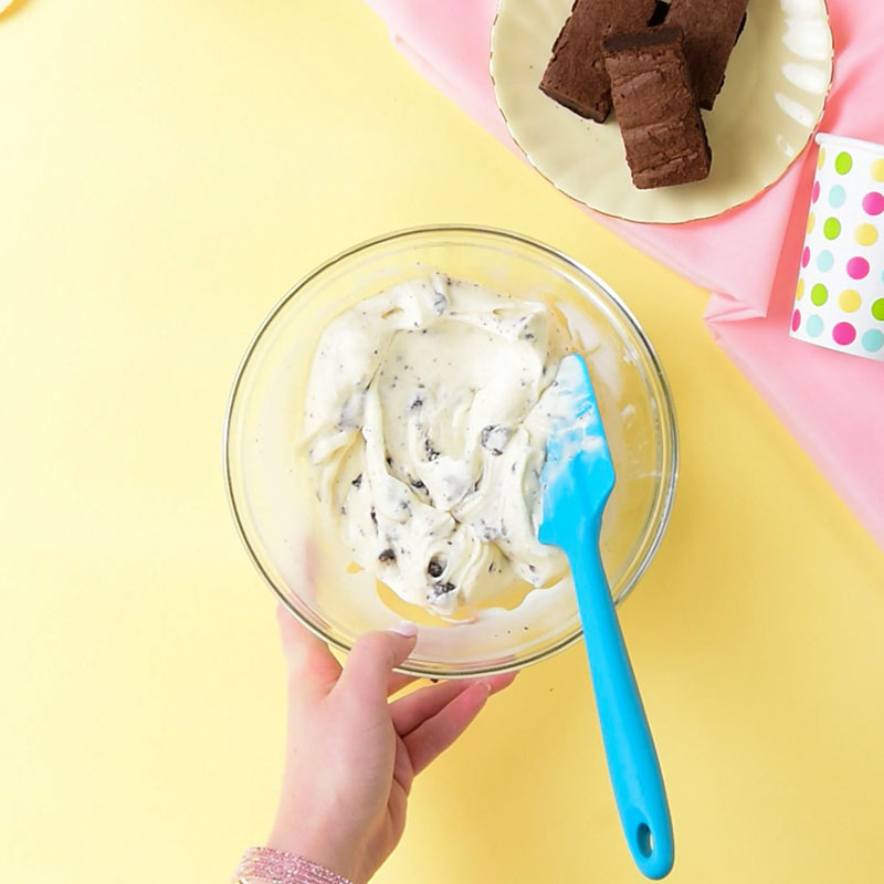 Keto Brownie McFlurry Ingredients in a bowl