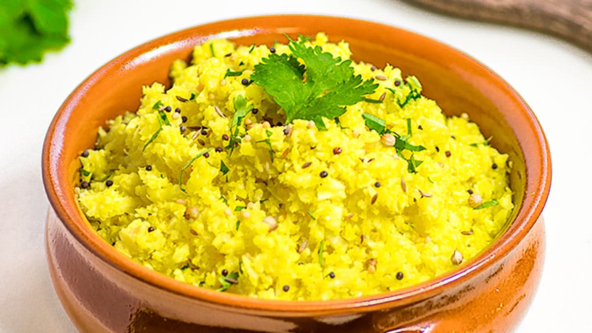Best Indian Cauliflower Rice Recipe - Fragrant Vegetarian Side Dish