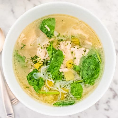 The Best Keto Chicken Noodle Soup Recipe (2g Carbs)