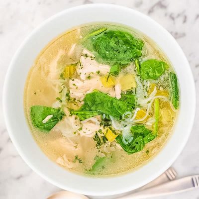 Keto Chicken Noodle Soup Recipe (2g Carbs)