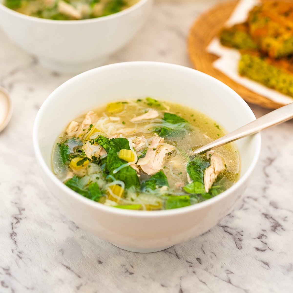 The best keto chicken noodle soup.