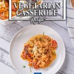 A serving of Keto Vegetarian Bake on a plate.
