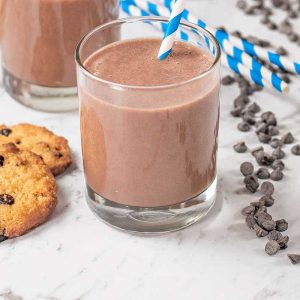 Homemade keto chocolate milk.