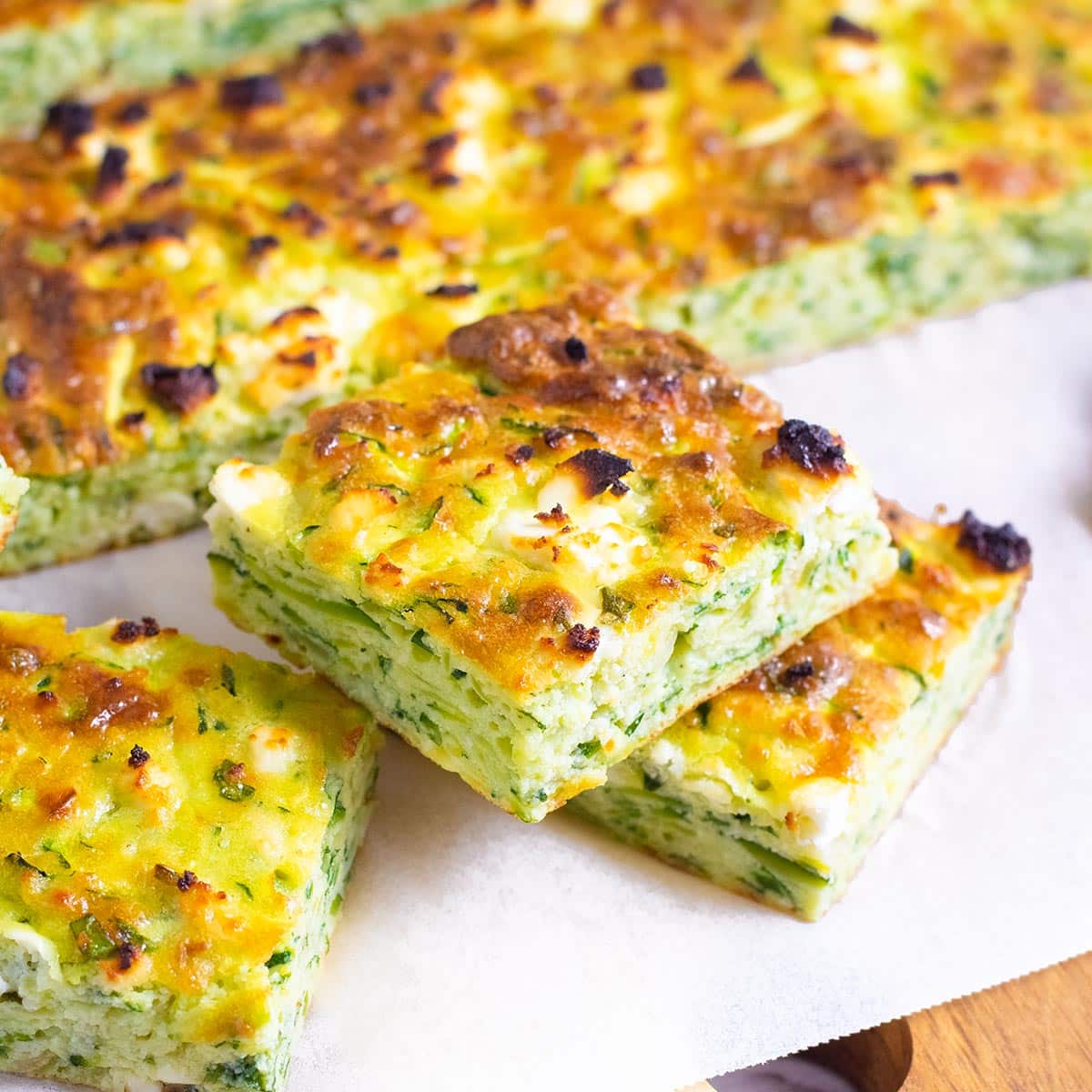 Keto zucchini slice recipe.