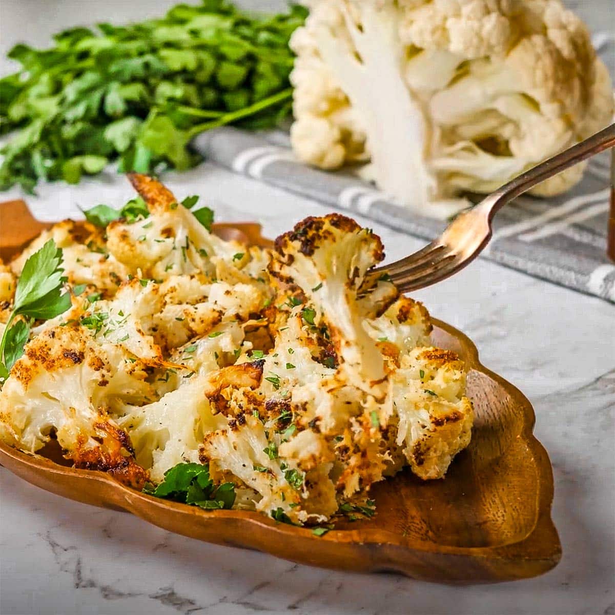 The Best Roast Cauliflower Recipe - Crunchy & Cheesy Keto Side Dish