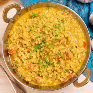 Keto Cauliflower Dal Curry in a serving bowl.