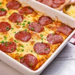 Keto Pizza Casserole Bake.