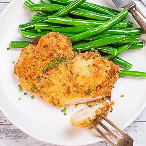 Keto breaded chicken thighs