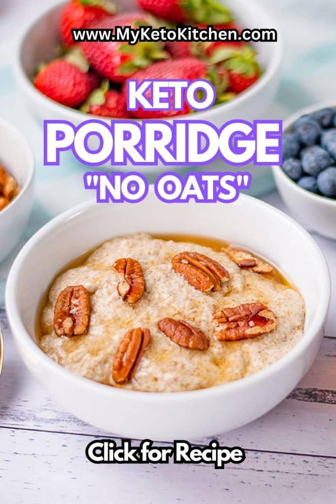 Keto porridge in a cereal bowl.