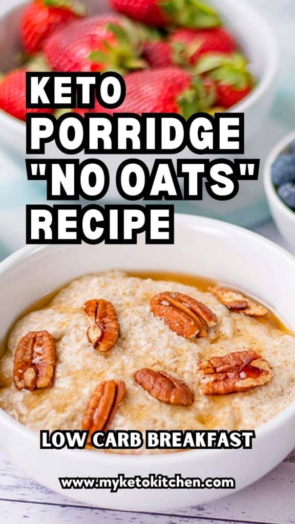 Keto porridge in a cereal bowl.