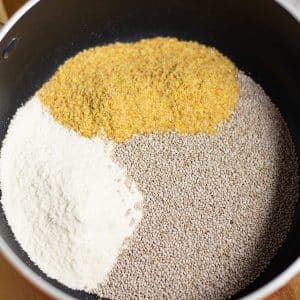 Keto porridge ingredients.