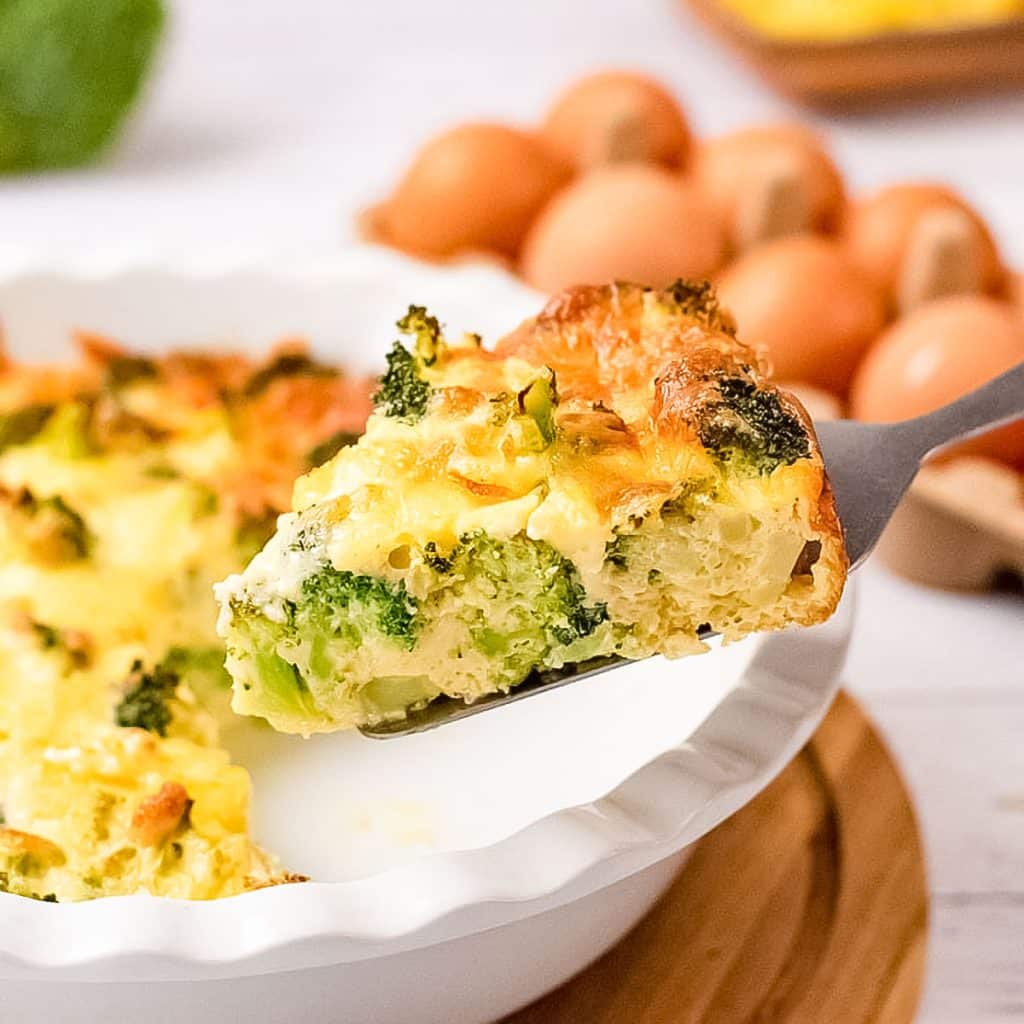 Crustless Broccoli Quiche.