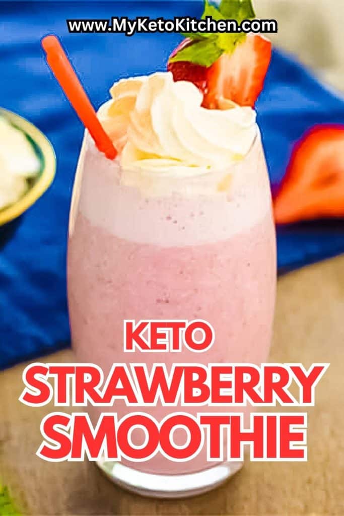 Keto strawberry smoothie.