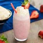 Keto strawberry smoothie.