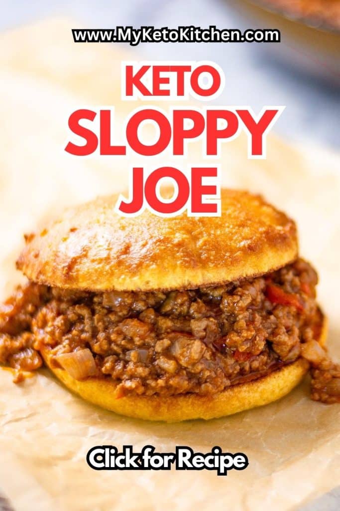 Keto sloppy joe on baking paper.