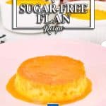 Keto flan on a plate.