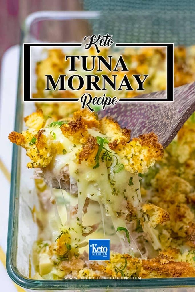 Keto tuna mornay casserole.