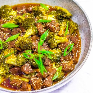 Keto beef and broccoli from the slow cooker.