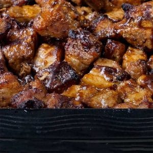 Pork belly bites recipe - sticky bbq.