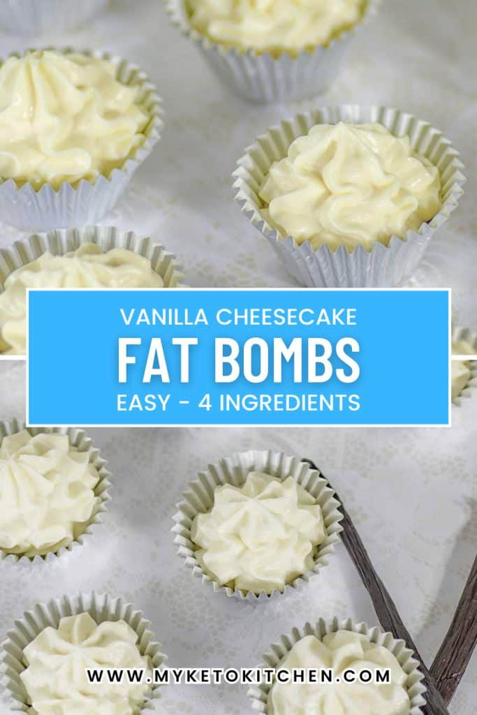 Cheesecake fat bombs on a sheet.