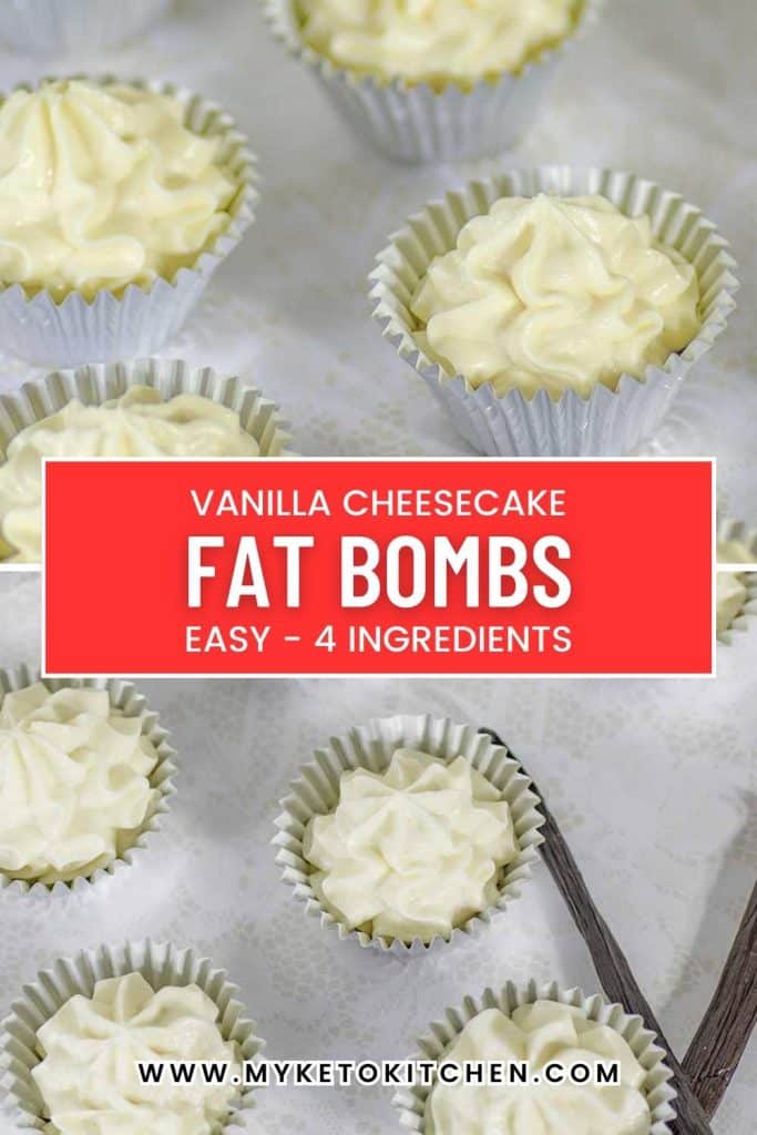 Cheesecake fat bombs on a sheet.